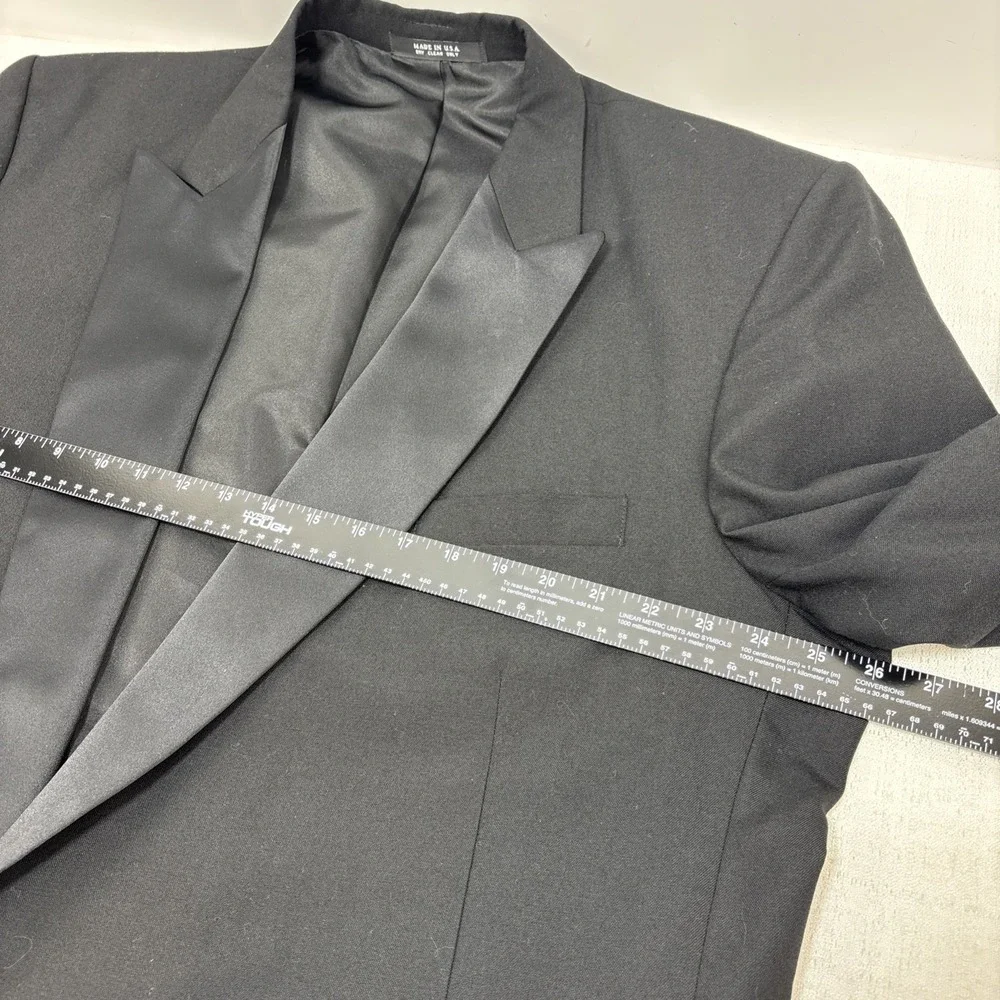 Mens Black Tuxedo Suit Jacket Size 50R Formal Blazer USA Made‎